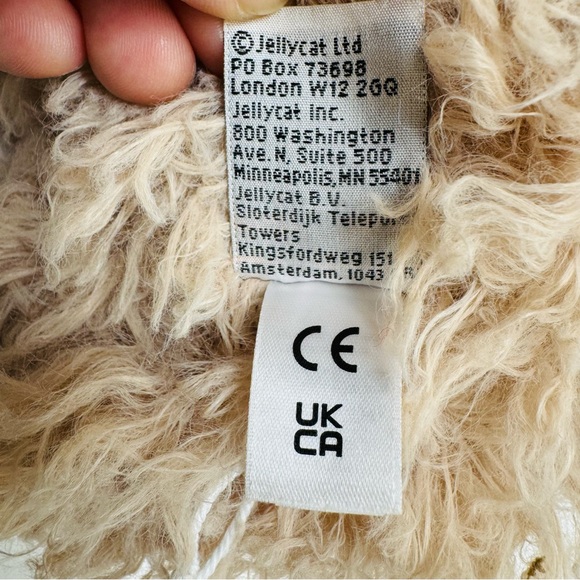 Jellycat Sheep Plush Sherri 12” Retired Stuffed Animal Toy Sitting - Picture 5 of 11